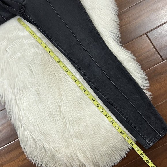 Good American Women's Size 4 / 27 Washed Black Seamed Good Legs Denim Jeans - Picture 5 of 8